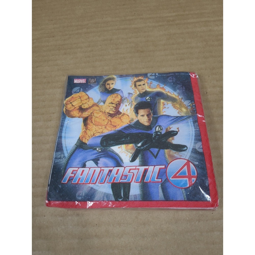Vtg 2005 Marvel Fantastic 4 Movie Birthday Party Napkins 16 count Chris Evans